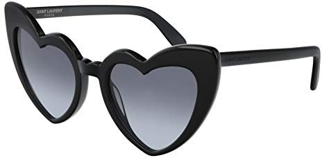 SAINT LAURENT Womens SL 181 LOULOU-008 54 Woman ACET Sunglasses, Black-Black-Grey