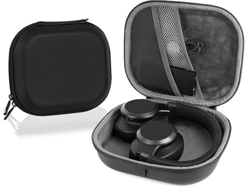 Linkidea Kopfhörer-Hülle kompatibel mit JBL Tour ONE & Tune Kopfhörer, schützende Hartschalen-Reisetasche mit Kabel & Ladegerät-Aufbewahrung (Schwarz)
