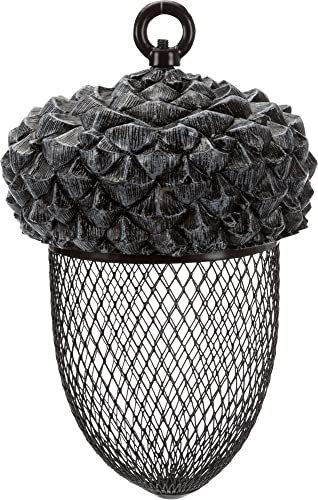 TRIXIE 55416 Futterspender Eichel, Polyesterharz/Metall, 700 ml/14 × 22 cm, braun/weiß