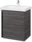 Planetmöbel Waschtisch mit Unterschrank 50 cm, Waschbeckenunterschrank hängend, Soft-Close, Badmöbel Set mit Waschbecken, anthrazit