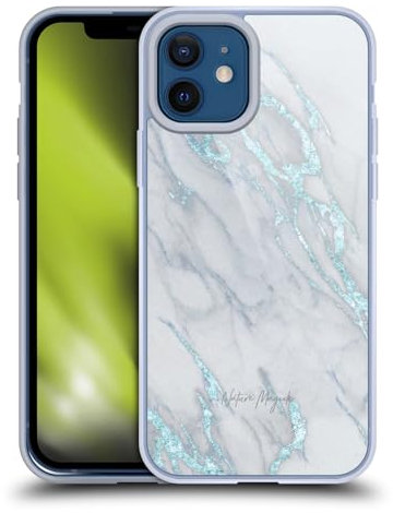 Head Case Designs Offizielle Nature Magick Blau Marmor Metallisch Gelhülle [Militärischer Schutzgrad] Kompatibel Mit Apple iPhone 12 / iPhone 12 Pro Und Kompatibel Mit MagSafe