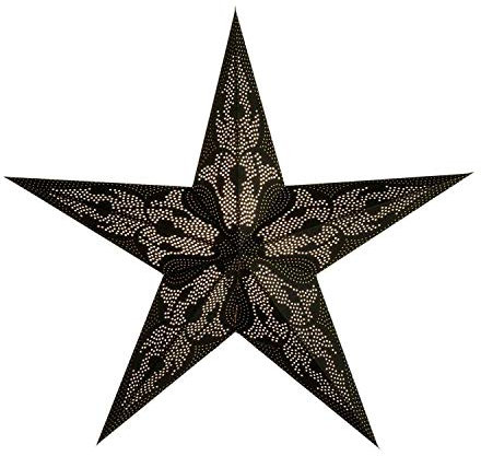 mitienda mit Liebe gemacht Papierstern Damas schwarz zum Beleuchten und Aufhängen Weihnachtsstern Fensterdeko