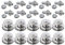 New Marine Lot de 10 têtes TENAX grandes + 10 vis filetées TENAX M5 x 10