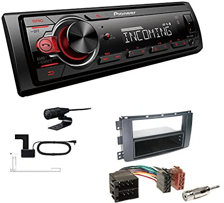 Pioneer MVH-330DAB 1 DIN Autoradio DAB+ Bluetooth USB AUX passend für Smart ForFour 2004-2006 schwarz