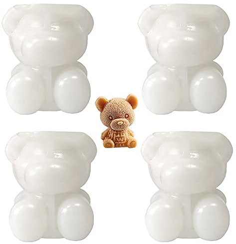 4 Stück Kleine Bären Kuchen Silikonform Eisform In Lebensmittelqualität Kreative Niedliche Form In Tierform Wiederverwendbare Eiswürfelformen Umweltfreundliche Diy Eisformen Für Saft Schokoladen