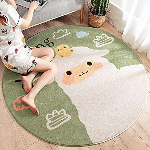 Kinderteppich Rund Waschbare fürs Babyzimmer Kleinkinderzimmer Wohnzimmer Schlafzimmer Bereich Teppich Groß Kinderteppiche Runden Teppiche Flauschige Matte Kinder Schutzmatten Kindermatte 100 CM