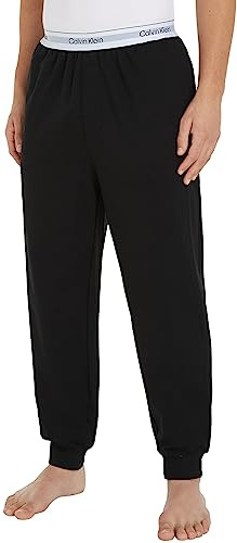 Calvin Klein Herren Jogginghose Sweatpants Lang, Schwarz (Black), L