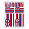 10 Stück Flaggen Aufkleber Hawaii Set | Sticker Hawaii Autoaufkleber