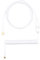 Kraken Coiled Keyboard Cable - Artisan White USB C Cable With Aviator Connector for Mechanical Gaming Keyboards (Pure White)