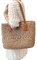 Sac de Plage en Paille pour Femmes - Grand Fourre-Tout Tissé pour Vacances d'Été - Capacité Élevée - Essentials Khaki