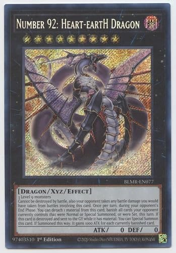 Number 92: Heart-Earth Dragon - BLMR-EN077 - Secret Rare - 1st Edition