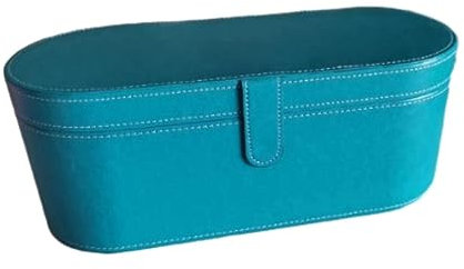 BBTISG Pelle PU Scatola Portaoggetti per Asciugacapelli, 33,5 x 13,5 x 13cm Custodia da Viaggio per Asciugacapelli per Dyson Supersonic HD01 HD03 Hair Dryer (Blu)
