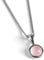 HENRYKA 925 Sterling Silver & Rose Quartz Round Charm Necklace | Minimal Pendant | Bridesmaid Jewellery | Hypoallergenic Women's Jewellery with Gift Box