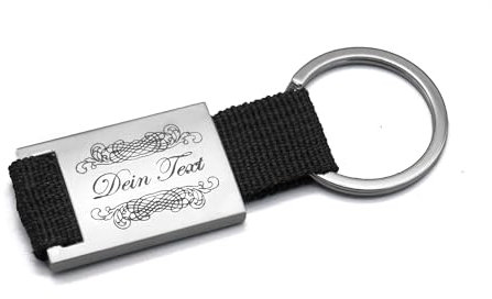 Schlüsselanhänger mit individueller Lasergravur - Metall Anhänger - persönliches Geschenk - auch Foto oder QR-Code möglich