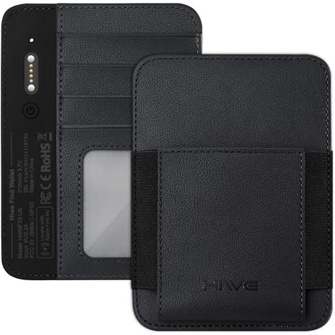 HiWe Reisepass-Etui, Schwarz, 5.47x3.94x0.47, Minimalistisch, Vegan, RFID-Geschützt, Find My