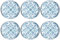 Abode Homewares by TarHong Palazzo Mosaik Melamin Salatteller, 21,6 cm, 6 Stück