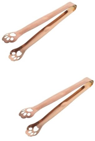 YARNOW 2pcs Food Tongs Stainless Steel Tongs Reusable Food Clips Kitchen for Buffet Cooking Baking