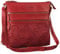 Benthill Schultertasche Damen Echt Leder | Umhängetasche aus echtem Rindsleder | Frauen Handtasche Vintage | Shopper Bag Beutel, Farbe:Rot