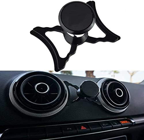 NewTH Magnet Auto Handyhalterung kompatibel mit Audi A3 8V 2014-2019, Universelle Halterung für Smartphone GPS, Magnetische Handy Halter 360 Grad Air Vent Outlet Mount für Audi A3 8V S3 8V,Schwarz