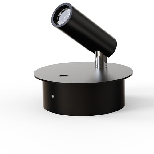 CGC Lighting USB Rechargeable Battery Magnetic Wireless Adjustable Wall Light Bed Reading Lamp (Black Scarlet)