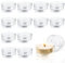 Fizdoqg 12er Set Teelichtgläser Klein, Teelichthalter Glas, Teelicht Gläser Klarer Kerzenhalter Glas Geburtstag, Teelichter Gläser, Teelichthalter Klein für Hochzeit Party Halloween Tischdekorationen