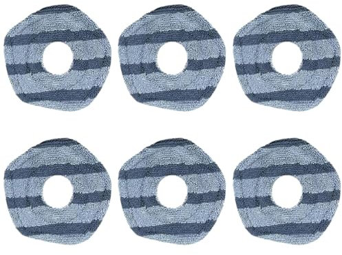 GJNMYSD Efficient Cleaning Pads,6 Pack Reusable Mop Pads for Eufy X10 Pro OMNI & Eufy X9 Pro Robot Vacuum Cleaners Premium Microfiber Mop Replacement Washable Mopping Cloths for Eufy Robotic Vacuums