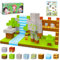 IEEILULU Magnetische Bausteine 100PCS - Build Mine Magnete Welt Set, Magnetische Bausteine Blöcke Thema Wald, Magnet World Fliesen Spielzeug für Kinder ab 3 Jahren (Eisengolem)