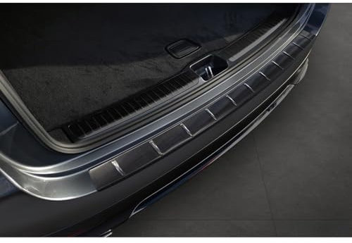 Avisa Schwarz Edelstahl Heckstoßstangenschutz kompatibel mit Mercedes GLE II (W167) Facelift exkl. AMG 2023- 'Ribs'