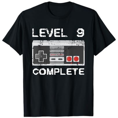 9th Wedding Anniversary For Couple Him Her Level 9 Complete T-Shirt