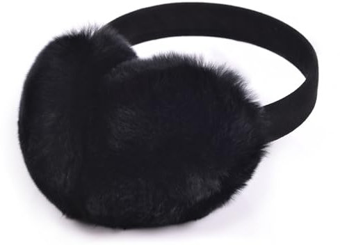 Harssidanzar Damen Winter Ohrenschützer,HL302EU,Schwarz