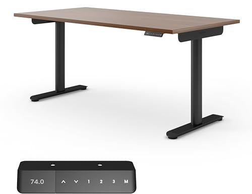 Ergotopia Desktopia One höhenverstellbarer Schreibtisch | elektrischer Schreibtisch höhenverstellbar | Bürotisch höhenverstellbar, Verstellbarer Tisch TÜV-geprüft, 7 Jahre Garantie 160x80 cm