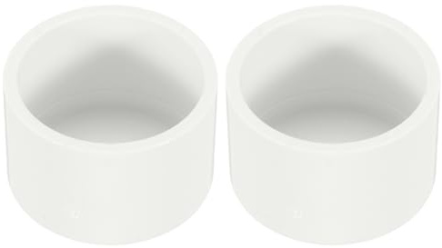 PATIKIL 2 Stück PVC Endkappe für Rohr, 32mm Abflussrohr Stopfen Kunststoff-Rohrendkappe, Möbelqualität Rohrstecker Adapter Steckverbinder
