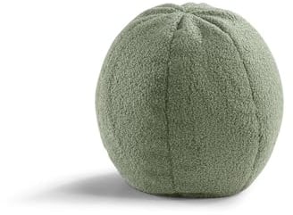 Gutekissen Kinder Sitzsack „Miki“ in Ballform Ø 28 cm – Kuscheliger Pouf aus Teddy-Plüsch – Bequeme & Stilvolle Sitzgelegenheit für Kinderzimmer (Grün)