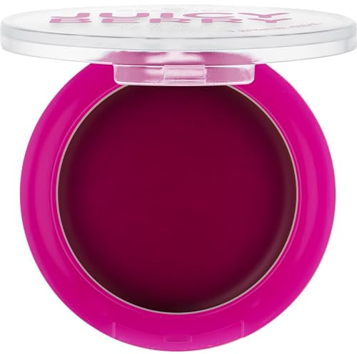 essence JUICY BERRY tinted lip & cheek balm, Rouge, Violett, farbanpassend, Färbeeffekt, sofortiges Ergebnis, vegan, ohne Parabene, ohne Mikroplastikpartikel, Nanopartikel frei, 1er Pack (3g)