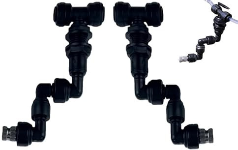 COZERI 2 Stück Terrarium beregnungsanlage,Reptilien Terrariendüse 360° Verstellbarer Düsen Reptilien Fogger Mist Sprinkler, Sprühdüse für Regenwald-Aquarium, Kühlungssystem