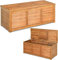 COSTWAY Wooden Garden Storage Box, 114cm/120cm Garden Storage Bench with Flexible Hinges and Handle, Indoor Outdoor Furniture Chest Organizer for Cushion Pillow Gardening Tools (114 x 45 x 45cm)
