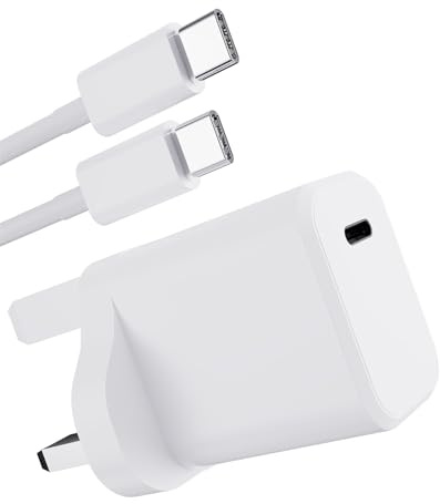 30W USB-C Charger with Fast Charging - Compatible for MacBook Air 13/12'', i-Pad Air 5 4/Mini 6/Pixel 8 7, i-Pad Pro 12.9/11 inch 2019 2020 2021 2022 2023 2024 M4 M2 M1, with 1.8m USB-C Cable