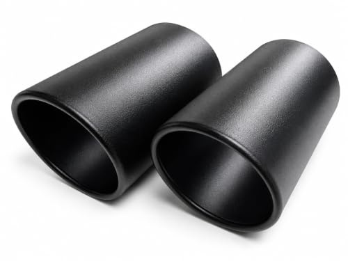 Auspuffblende Endrohr schwarz kompatibel mit Z4 Roadster E85 Endrohr Edelstahl 2x 70mm rund