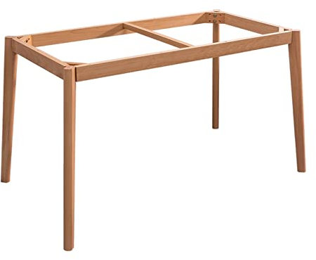 Moderne Massivholz-Tischbeine DIY Tischgestell für Schreibtisch, Couchtisch Esstisch & Konferenztisch Buche Höhe 74cm inkl. Schrauben 129x69cm (51x27in)