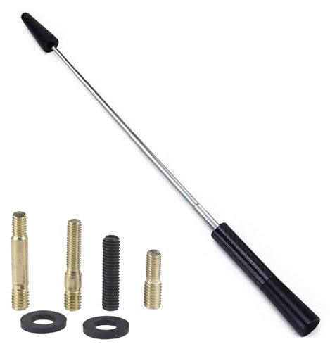 Antenne Radio AM/FM pour Véhicule - Antenne Balle De Voiture,Antenne De Voiture Universelle Extérieure AM/FM Réception Antenne Radio Booster Antenne À Tige Rétractable