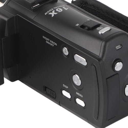 Tbest Video de Video Digital Camcorder 3 Pulgadas Color LCD Display 30MP HD 1080p 16x Zoom Incorporado Función de Belleza Nocturna Control Remoto para la Grabación (Enchufe de la UE)
