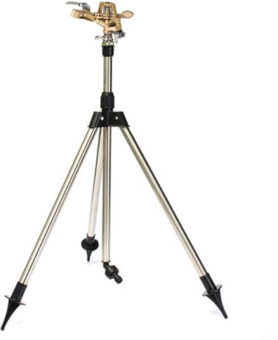 Arroseur d'arrosage robuste en métal réglable en hauteur et grande surface de couverture pour l'arrosage