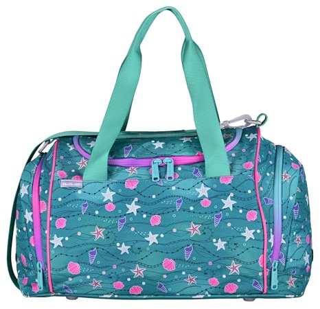 McNeill Sporttasche Seafish für Mädchen – Sport- und Freizeittasche für Meerfans & Muschelsammler – Schwimmtasche mit Nassfach – Duffelbag mit verträumten Motiv