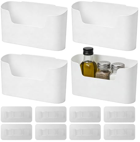 Hiuyavy Kitchen Cupboard Storage, 4PCS Cupboard Organiser cupboard Door Bathroom Wall Storage for Undersink Kitchen