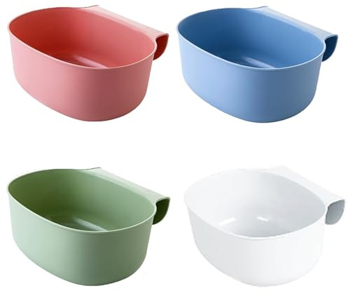 GZDILUOGS 4 Stück Wickeltisch Organizer zum Anhängen,zum Aufhängen Baby Waschschüssel Auffangschale für Küchenabfälle baby für wickeltisch für Schränke Badezimmer Schlafzimmer Blau Weiß Grün und Grau