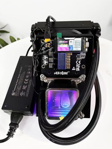 NerdQaxe++ Asic Miner 4.8Th/S Mineur Bitcoin Solo Puissant Avec Alimentation et Support Mineur à Domicile Mineur de loterie (refroidissement par EAU)