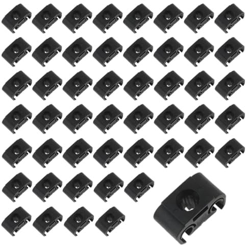 50 Stück Bremsleitung Clips, Kunststoff Halter Bremsschlauch Befestigungen | Kunststoff, Hochwertiger, Doppelclip, Kompatibel mit VW Golf 4/Audi/Auto