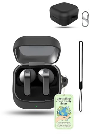 Case for Samsung Galaxy Buds 4 Pro, Silicone Protective Cover with Hook, Shockproof Scratch-Resistant,Wireless Charging Compatible,Slim Fit,Black
