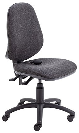 Office Hippo Desk Chair, Ergonomic Home & Office Chair With Adjustable Seat, Back & Lumbar Pump For Comfort & Support, Computer Chair With Curved Back For Daily Use - Charcoal
