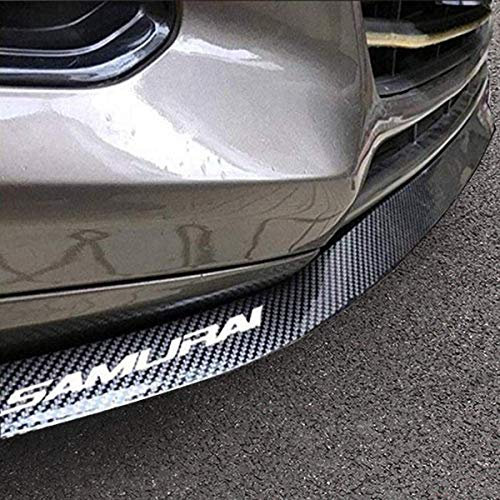 HengJia Parti per auto, universale, in fibra di carbonio, splitter per paraurti anteriore, spoiler laterale, protezione impermeabile al 100% (2,5 metri, nero)